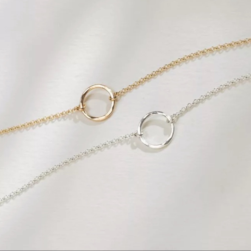 NWT 18k Gold Filled Circle Choker Necklace - Picture 2 of 4